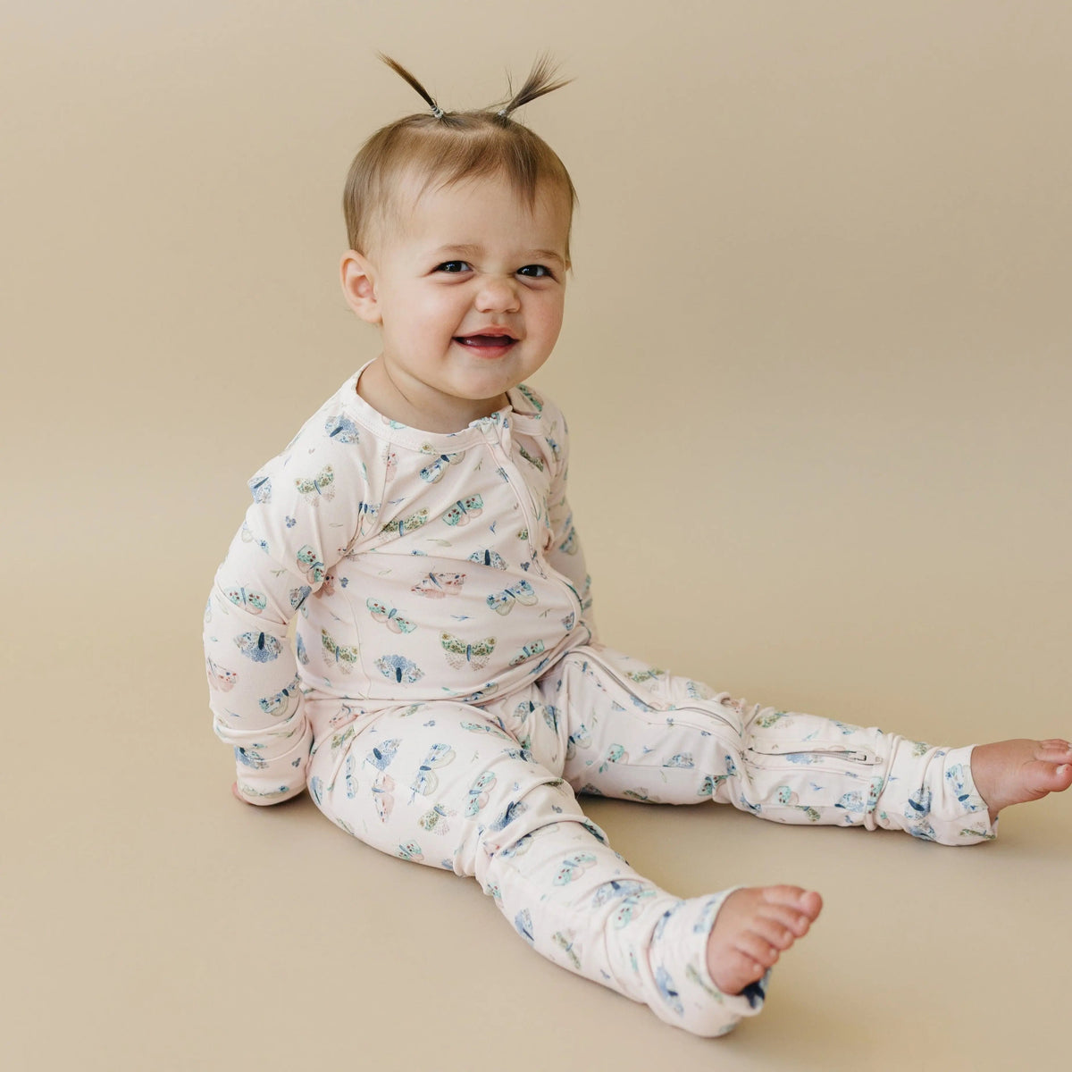 Luna Moths Bamboo Zippy Pajamas - Sleeve, Baby & Toddler Clothing, Skin, Child, Toddler | Everetts Place
