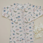 Little Joy Co. Luna Moths Bamboo Zippy Romper Footed for Babies All Sizes - Everetts Place Boutique - 