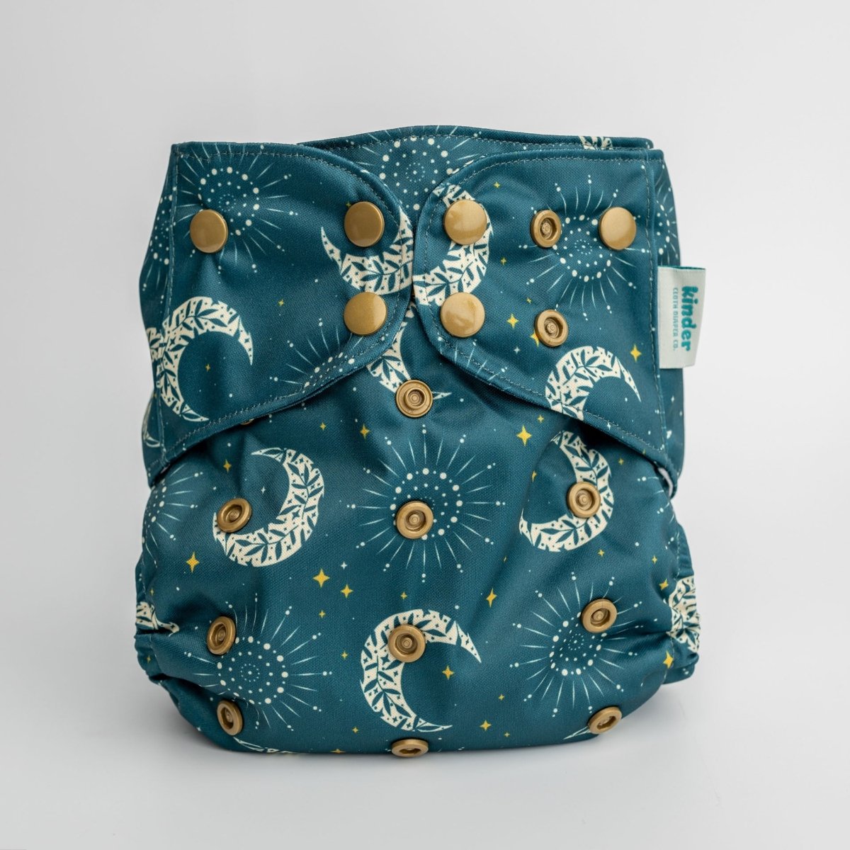 Kinder Cloth Diaper Co. Space and Sky: Essentials Pocket Cloth Diaper with Athletic Wicking Jersey, Grows with your Baby