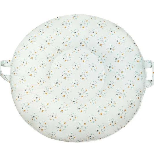Lunar Gray Floor Cushion for Comfort Support and Independent Play for Children 12 Months and Older.