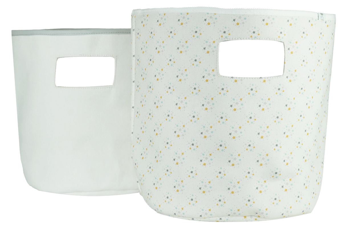 Goosewaddle® | Newborn Baby Blankets Toys Teethers Bibs & More Lunar Soft Storage 2 Pack - 