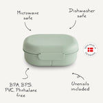 Mushie BPA Free Plastic Lunchbox with Built In Compartments and Locking Utensils - Home & Garden > Kitchen & Dining > Food & Beverage Carriers > Lunch Boxes & Totes Lunchbox
