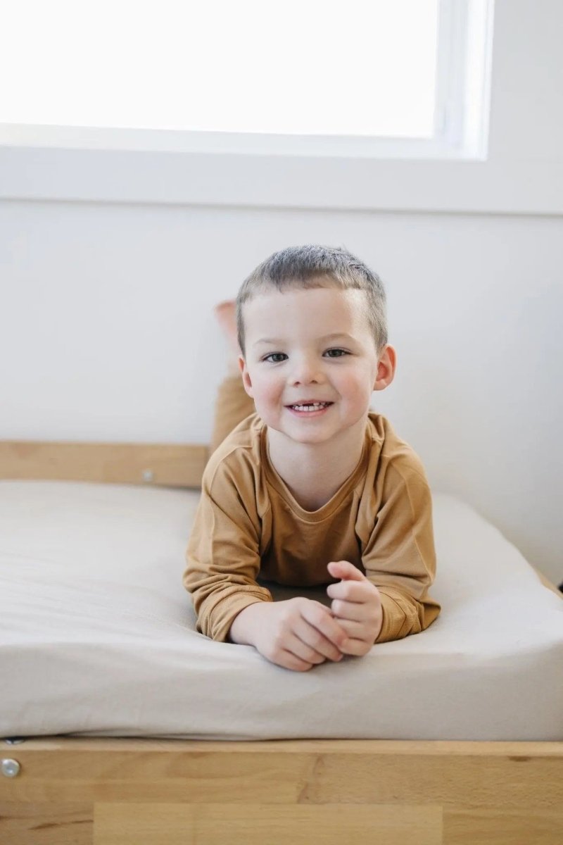 Little Joy Co. Lux Bamboo Terry Crewneck Sweatshirt With Stretch Comfort - Everetts Place Boutique - 