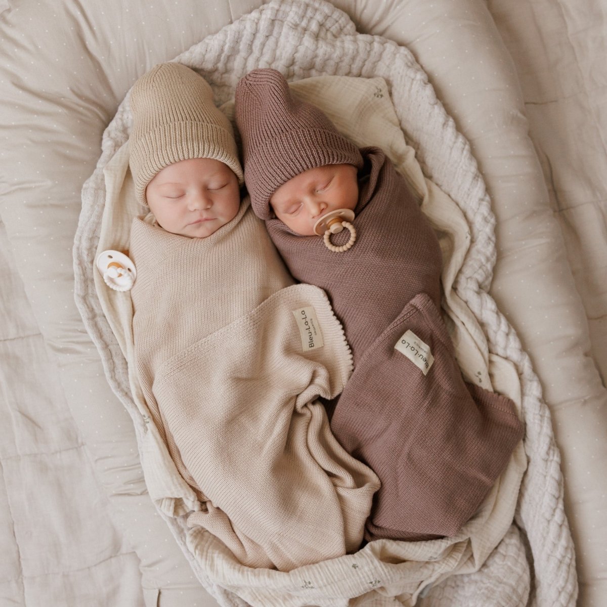 Bleu La La Luxe Collection 100 Percent Organic Cotton Luxury Knit Baby Blanket - Everetts Place Boutique - 