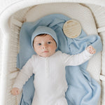 Bleu La La Luxe Collection 100 Percent Organic Cotton Luxury Knit Baby Blanket - Everetts Place Boutique - 