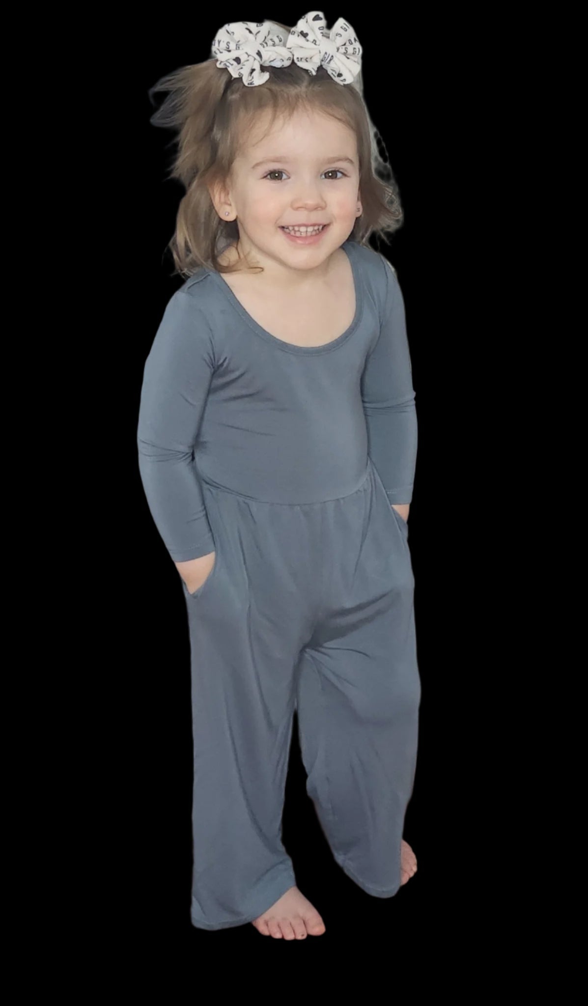 Dragonfly Dreams Bamboo Luxe Stone Long Sleeve Wide Leg Jumpsuit