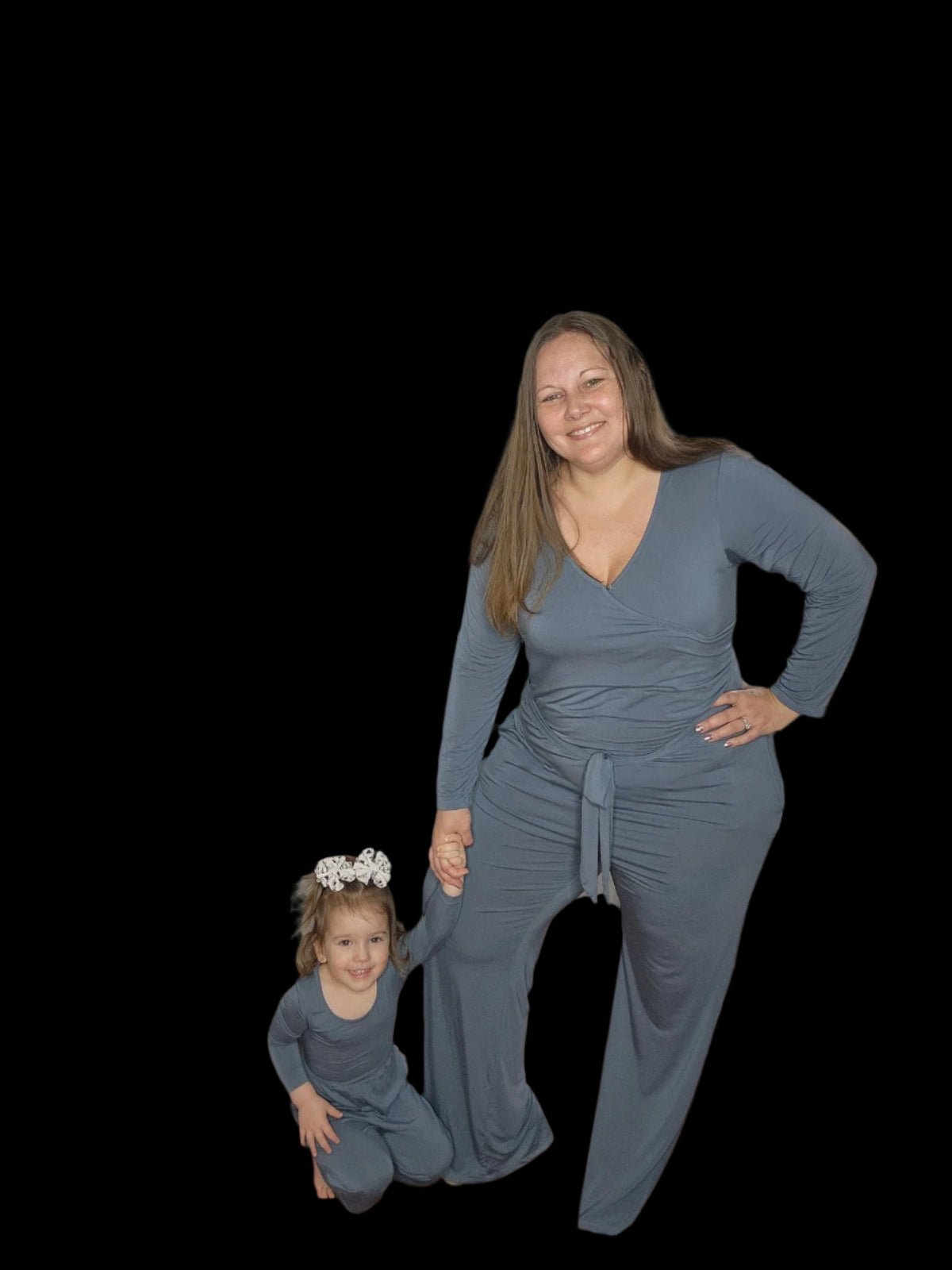 Dragonfly Dreams Bamboo Luxe Stone Long Sleeve Wide Leg Jumpsuit