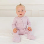 Dreamland Baby LuxeWeave Baby Bamboo Pajamas with DreamCuffs for Ultimate Sleep Comfort - 