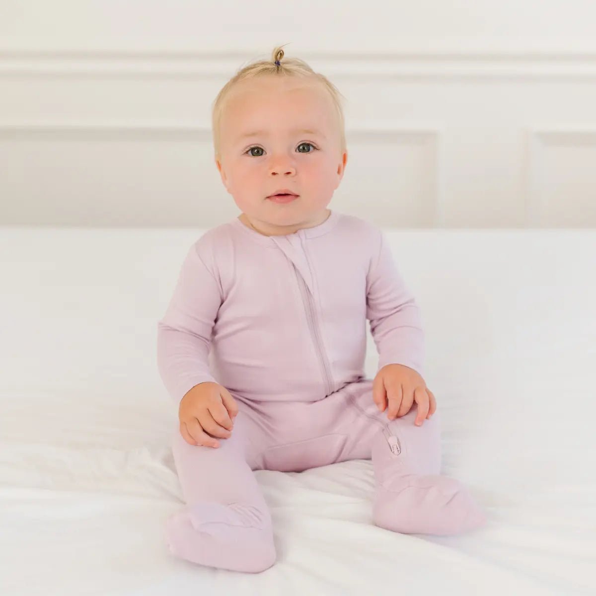Dreamland Baby LuxeWeave Baby Bamboo Pajamas with DreamCuffs for Ultimate Sleep Comfort - 