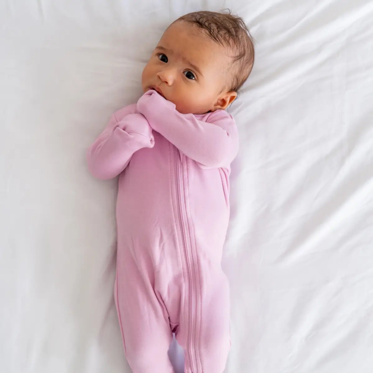 Dreamland Baby LuxeWeave Baby Bamboo Pajamas with DreamCuffs for Ultimate Sleep Comfort - 