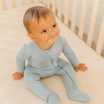 Dreamland Baby LuxeWeave Baby Bamboo Pajamas with DreamCuffs for Ultimate Sleep Comfort - 
