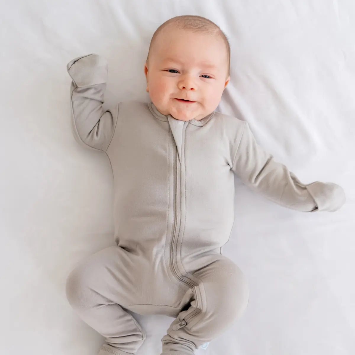 Dreamland Baby LuxeWeave Baby Bamboo Pajamas with DreamCuffs for Ultimate Sleep Comfort - 