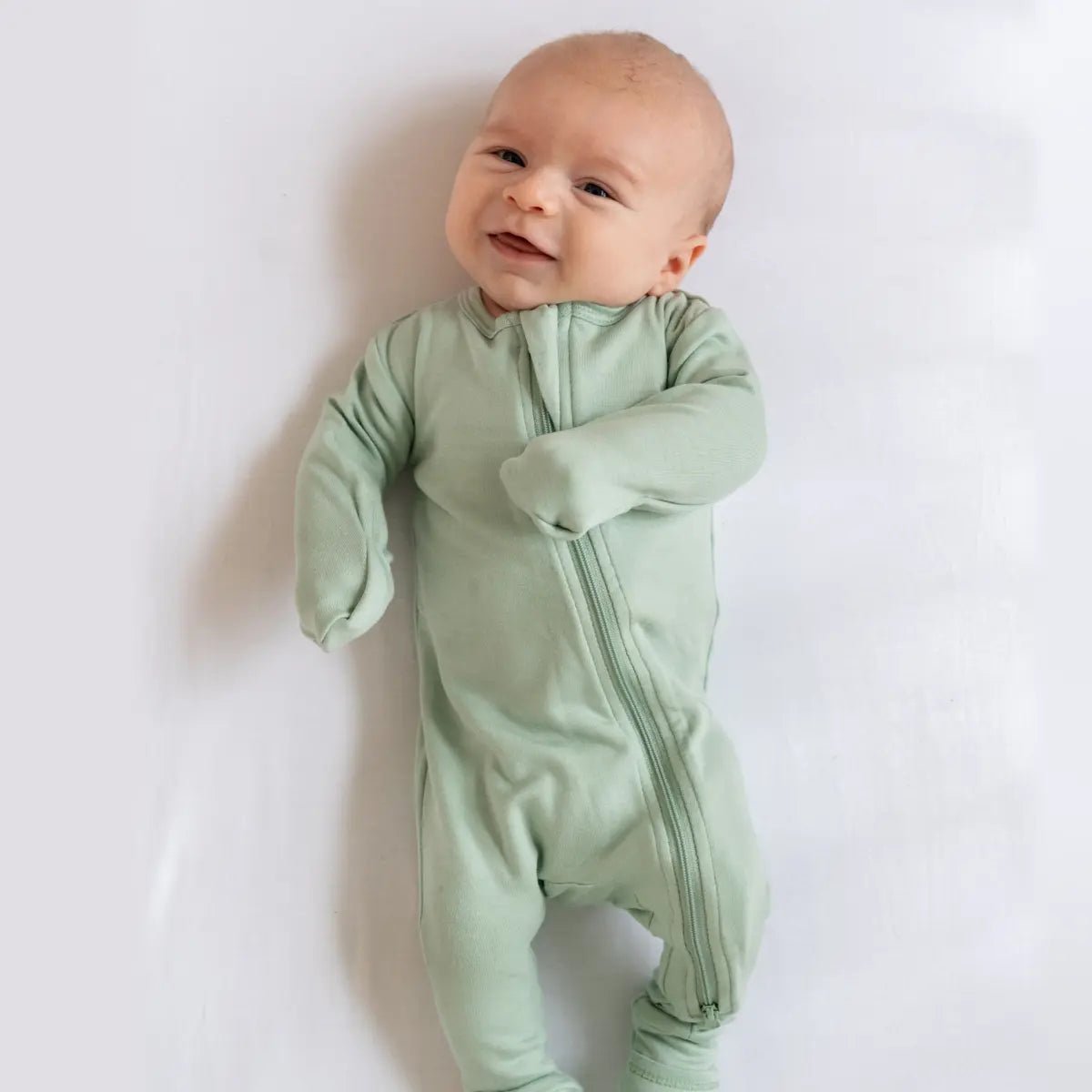 Dreamland Baby LuxeWeave Baby Bamboo Pajamas with DreamCuffs for Ultimate Sleep Comfort - 