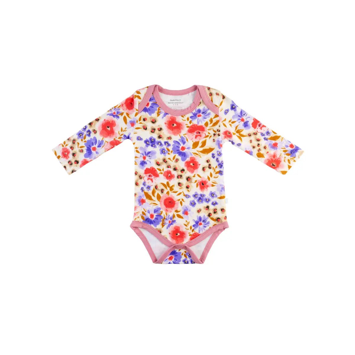 Dreamland Baby LuxeWeave Baby Long Sleeve Bodysuit with Moisture Wicking for Infants - 