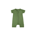 Dreamland Baby LuxeWeave Baby Short Sleeve Bamboo Romper for Softness and Comfort - 