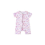 Dreamland Baby LuxeWeave Baby Short Sleeve Bamboo Romper for Softness and Comfort - 