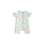 Dreamland Baby LuxeWeave Baby Short Sleeve Bamboo Romper for Softness and Comfort - 
