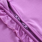 Luxie Charm Luxie Lavender Ruffled Zipper Baby Romper - Everetts Place Boutique - 