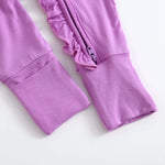 Luxie Charm Luxie Lavender Ruffled Zipper Baby Romper - Everetts Place Boutique - 