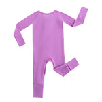 Luxie Charm Luxie Lavender Ruffled Zipper Baby Romper - Everetts Place Boutique - 