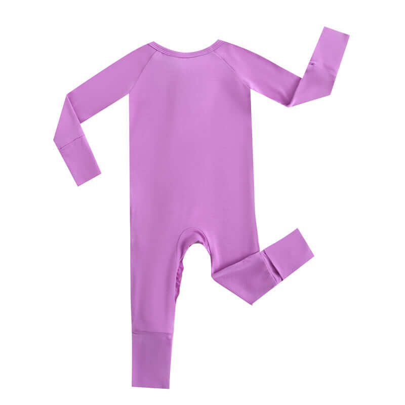 Luxie Charm Luxie Lavender Ruffled Zipper Baby Romper - Everetts Place Boutique - 