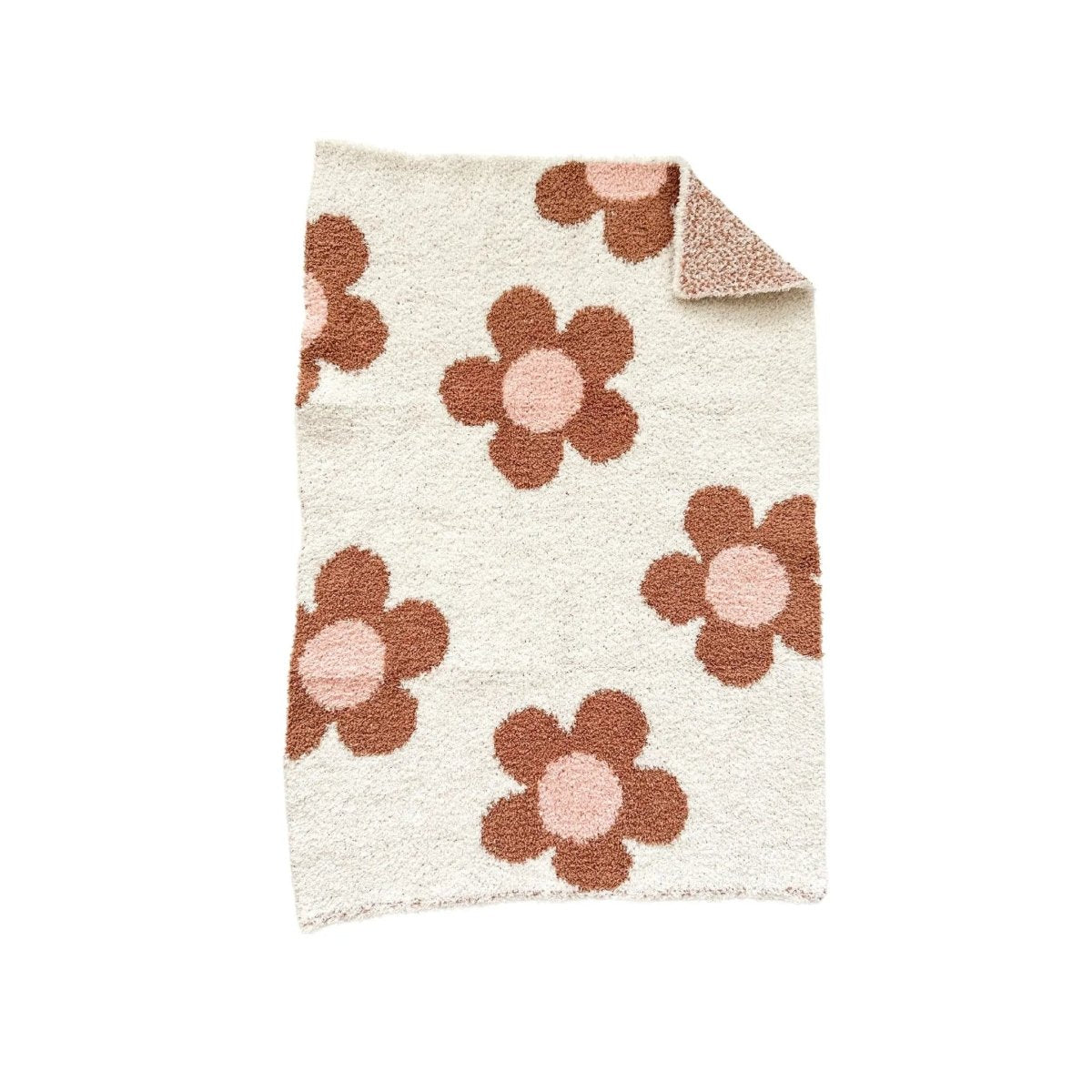 Harp Angel Boutique Luxurious Plush Mini Blanket with Daisy Design for Babies and Toddlers - 