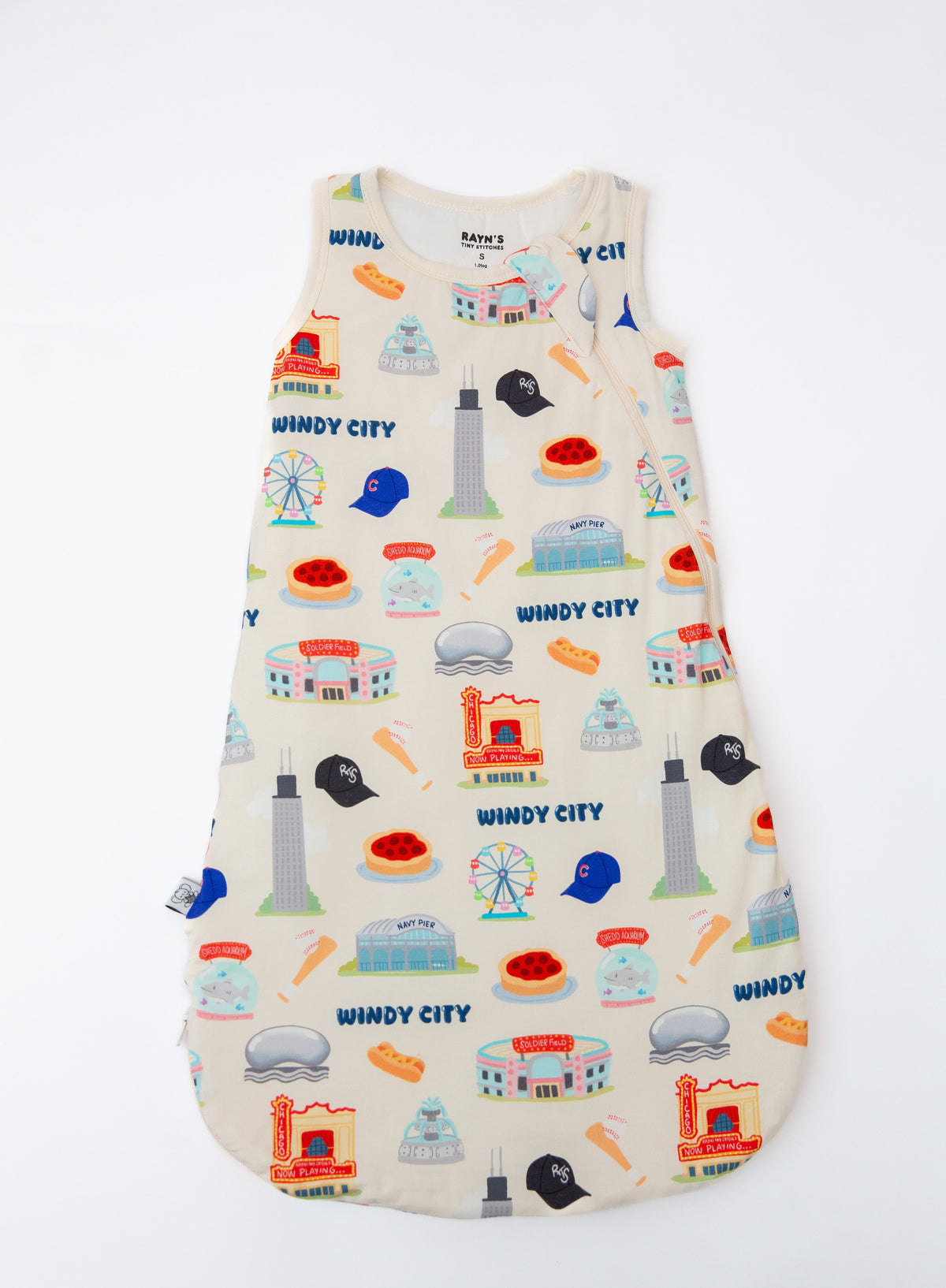 My First Windy City Bamboo Sleep Sack | Limited Edition Chicago Baby Sleep Bag by Rayn’s Tiny Stitches