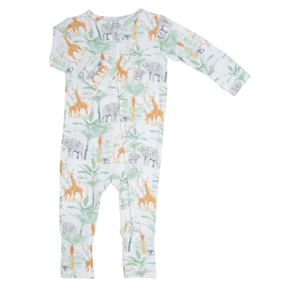Sweet Bamboo Luxury Baby Romper with Two Way Zip and Fold Over Cuffs for Infants - 
