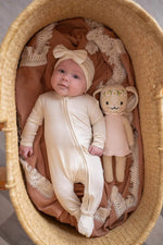 Harp Angel Boutique Luxury Bamboo Viscose Zipper Romper for Soft Comfort in Babies - 