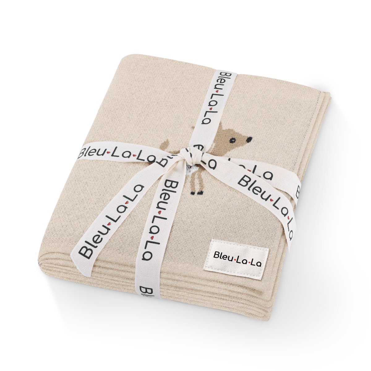 Bleu La La Luxury Cotton Blanket - Deer Knit Swaddle for Newborns - Everetts Place Boutique - 