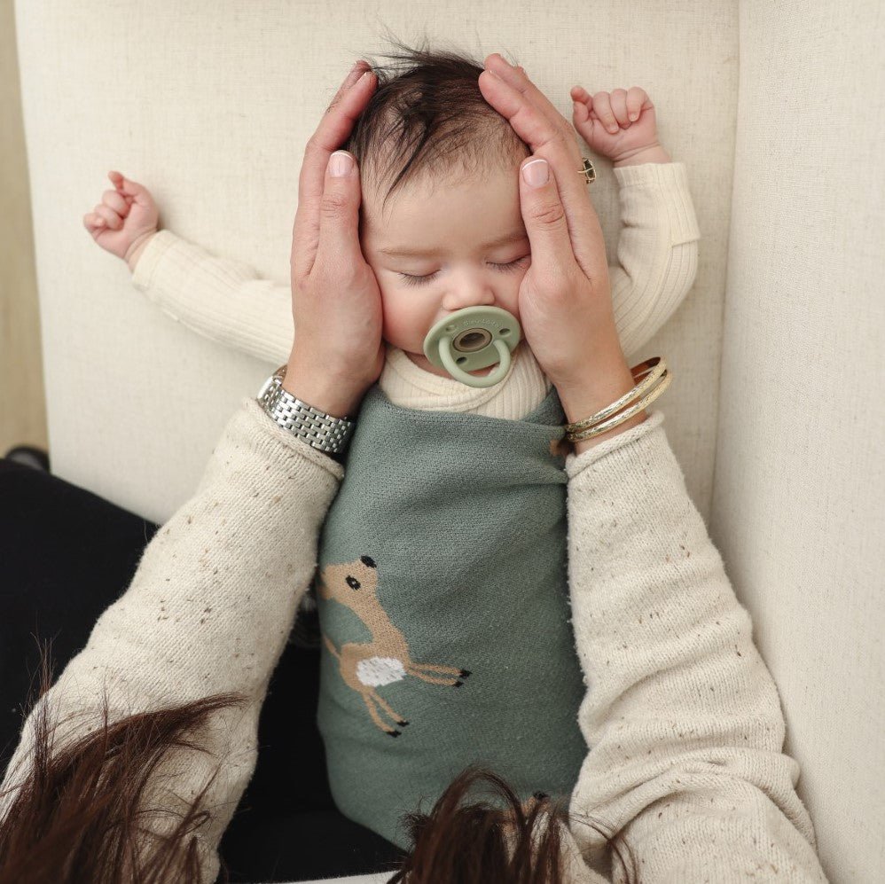 Bleu La La Luxury Cotton Blanket - Deer Knit Swaddle for Newborns - Everetts Place Boutique - 