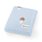 Bleu La La Luxury Knit Mushroom Swaddle Baby Blanket Made from 100 Percent Cotton for Year-Round Comfort -