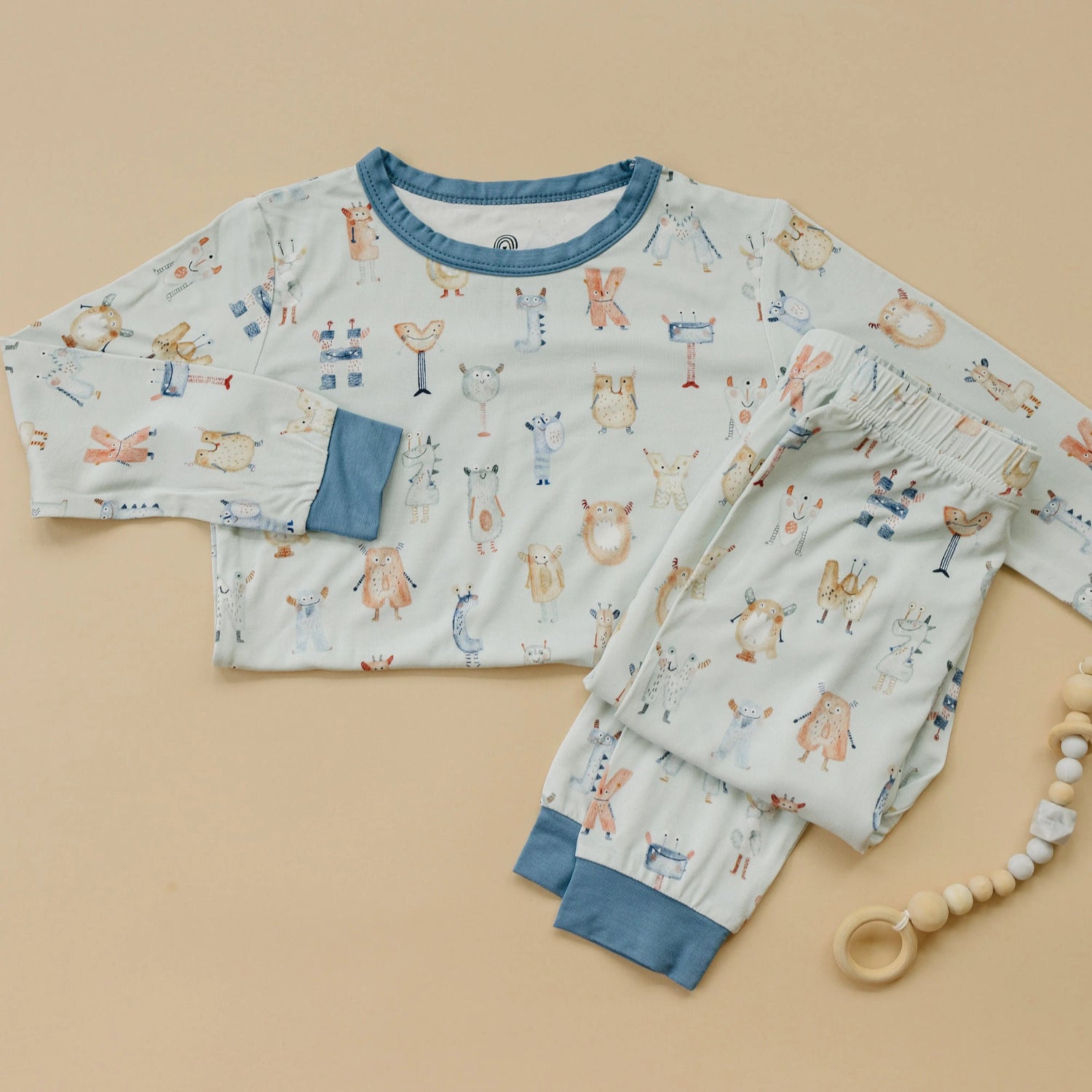 Little Joy Co. M is for Monsters 2pc Bamboo Pajamas - 