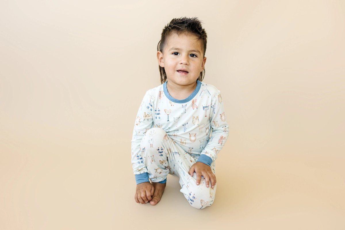 Little Joy Co. M Is For Monsters Two Piece Bamboo Pajamas For Kids - Everetts Place Boutique - 