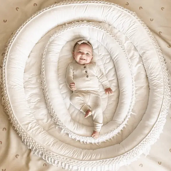 Finn + Emma Macrame Oval Play Mat & Round Play Mat Bundle - 