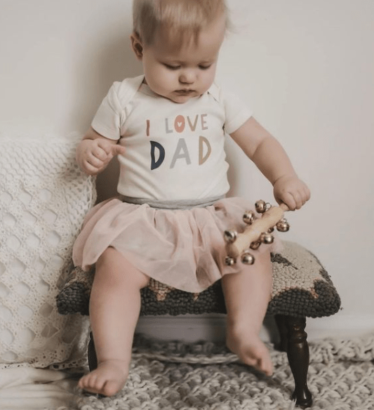 Finn + Emma Macrame Swing & Love Dad Bodysuit Bundle - 