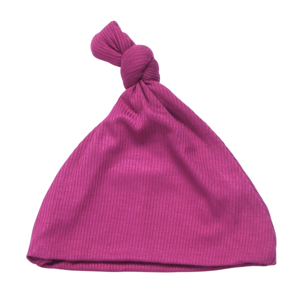 Three Little Tots Magenta Ribbed Hat - 