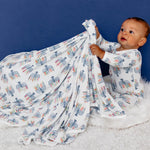 Bestaroo Magical Menorahs Baby Footie With Bamboo Fabric And Two Way Zippers - 