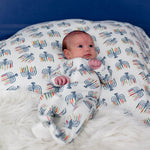 Bestaroo Magical Menorahs Baby Footie With Bamboo Fabric And Two Way Zippers - 
