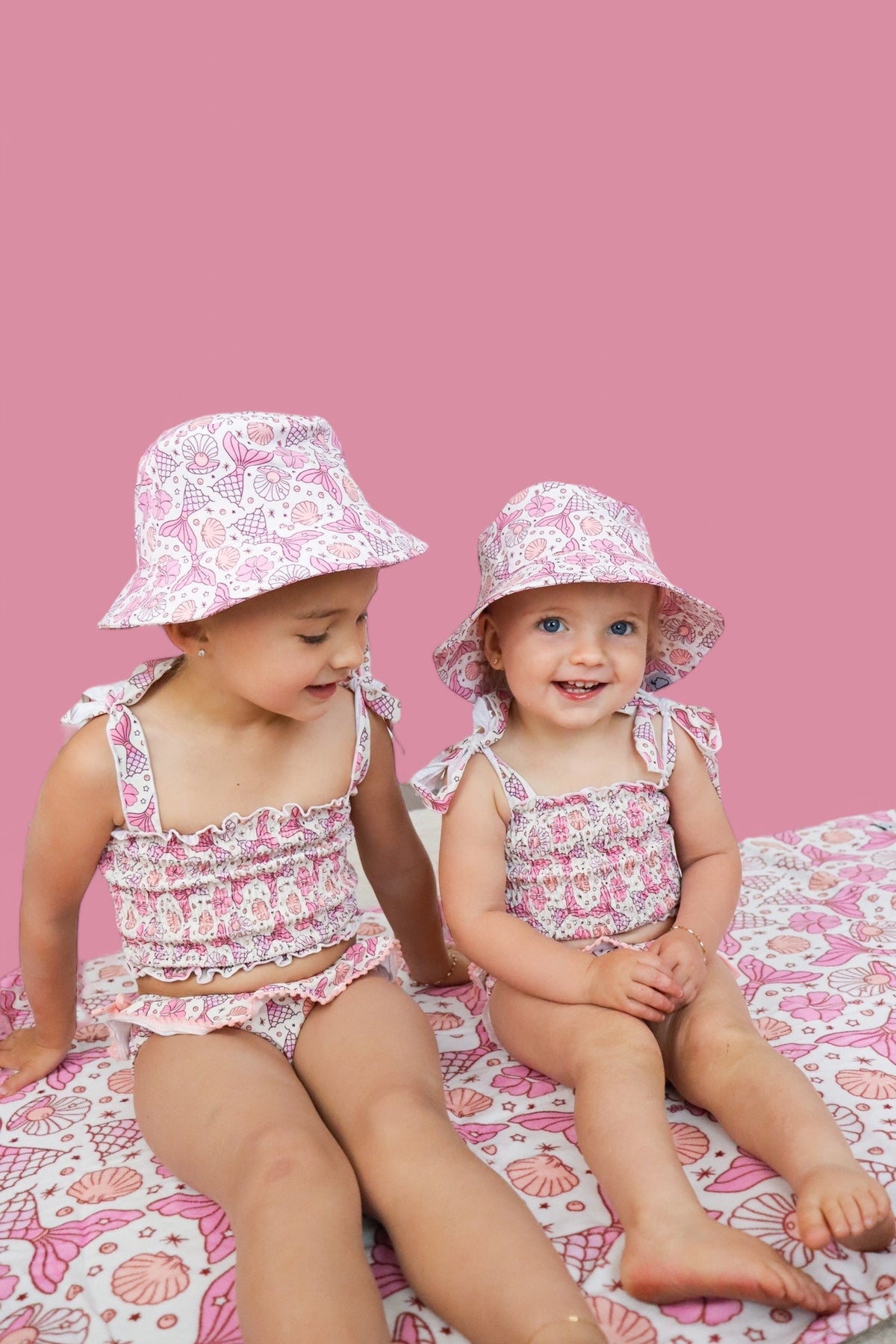 DREAM BIG LITTLE CO MAGICAL MERMAID DREAM SMOCKED TANKINI TWO PIECE SWIM SUITEveretts Place