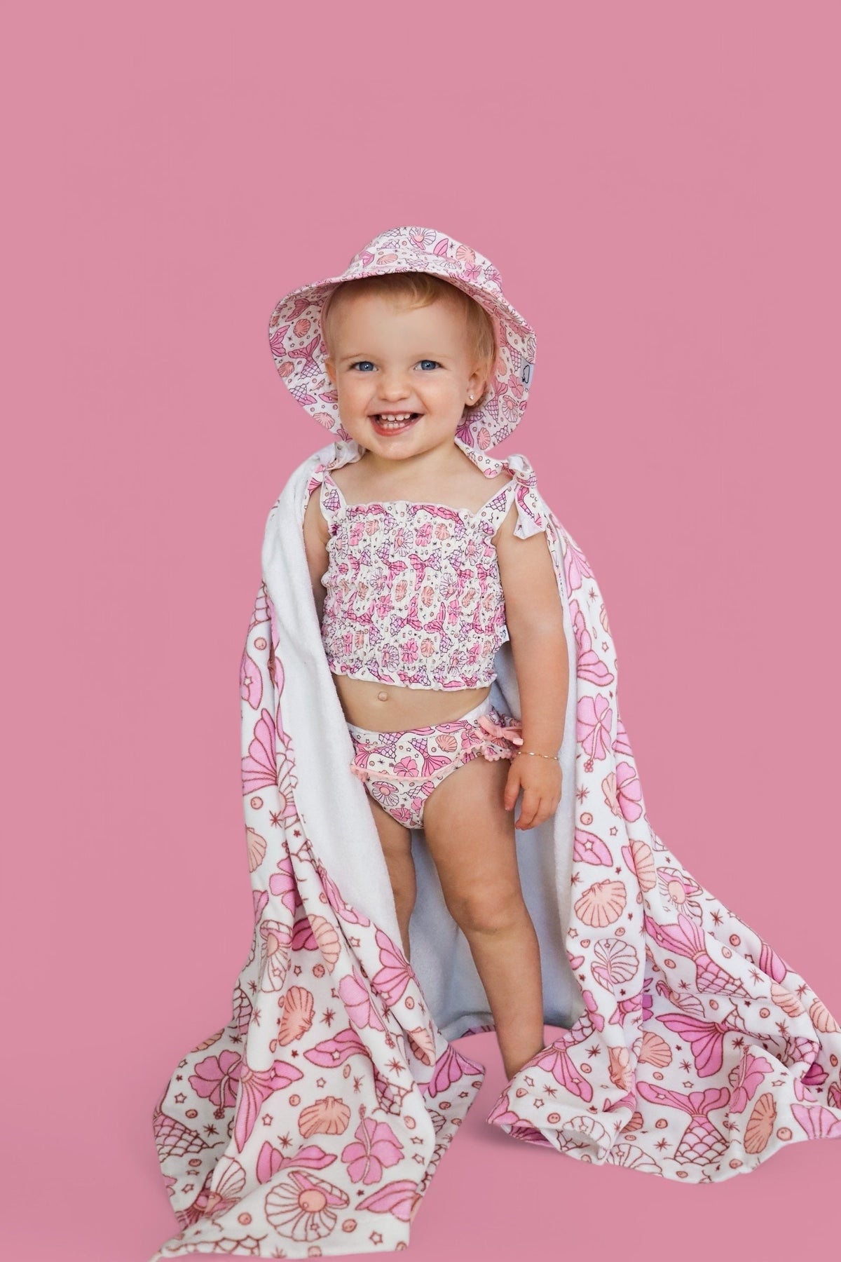 DREAM BIG LITTLE CO MAGICAL MERMAID DREAM SMOCKED TANKINI TWO PIECE SWIM SUITEveretts Place