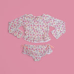 DREAM BIG LITTLE CO MAGICAL MERMAID DREAM TWO - PIECE RASH GUARD RUFFLE SWIM SUITEveretts Place