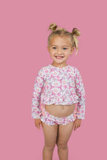 DREAM BIG LITTLE CO MAGICAL MERMAID DREAM TWO - PIECE RASH GUARD RUFFLE SWIM SUITEveretts Place