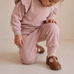 Organic Fleece Jogger Pants - Dusty Rose by Makemake Organics