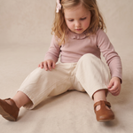 Organic Twill Barrel Pants - Oat by Makemake Organics