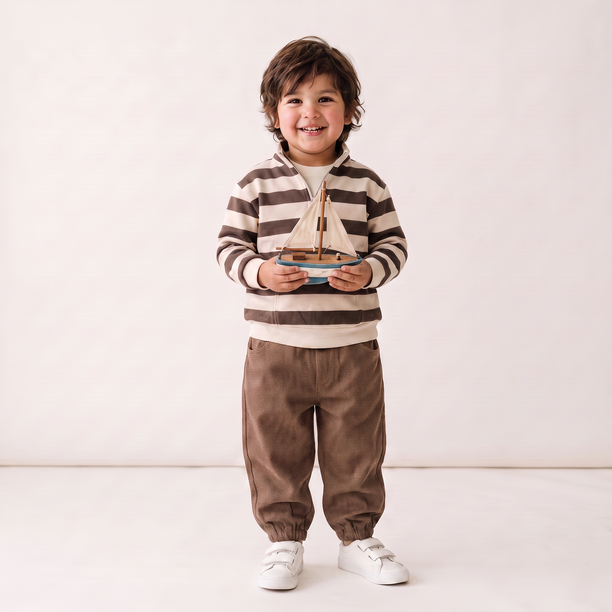Organic Twill Joggers Pants - Brown by Makemake Organics