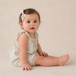 Organic Tie Shoulder Bubble Romper - Bluebelle by Makemake Organics at Everetts Place