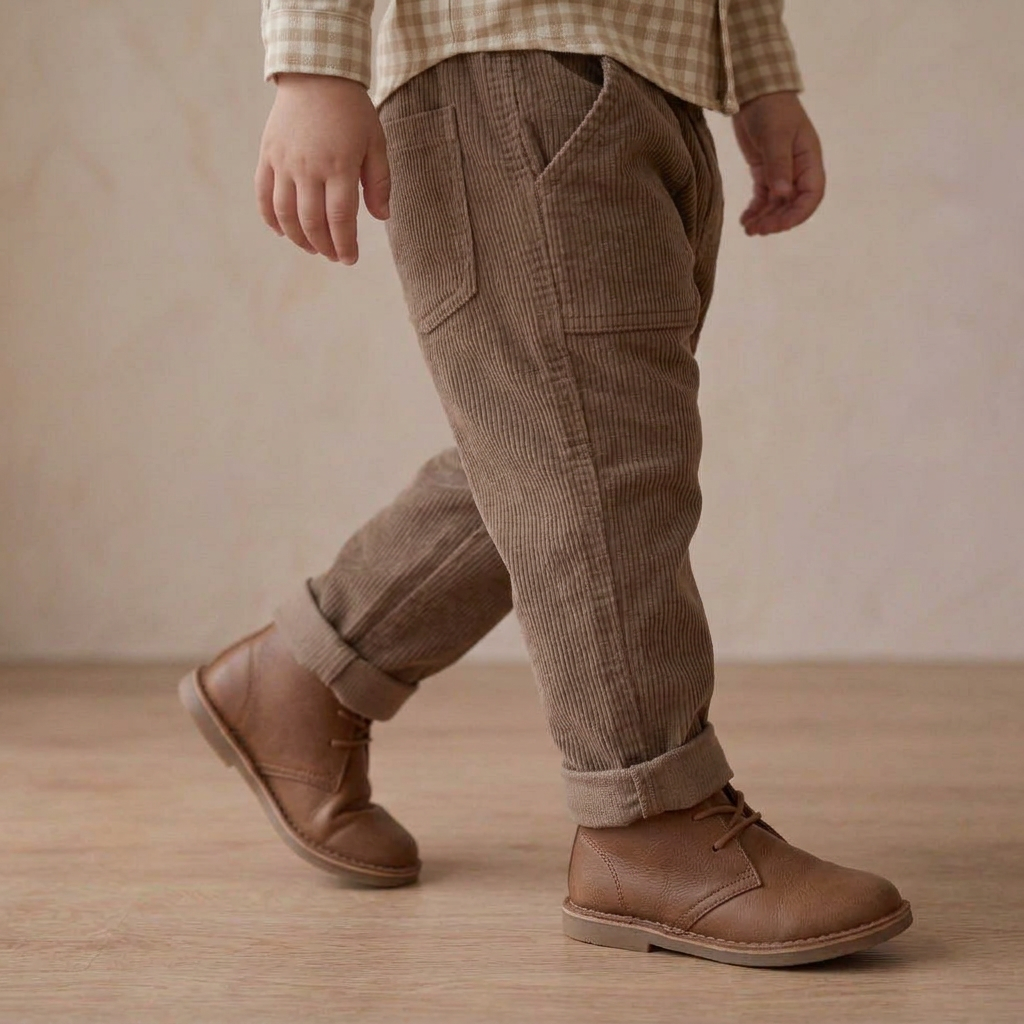 Organic Corduroy Pants - Brown by Makemake Organics