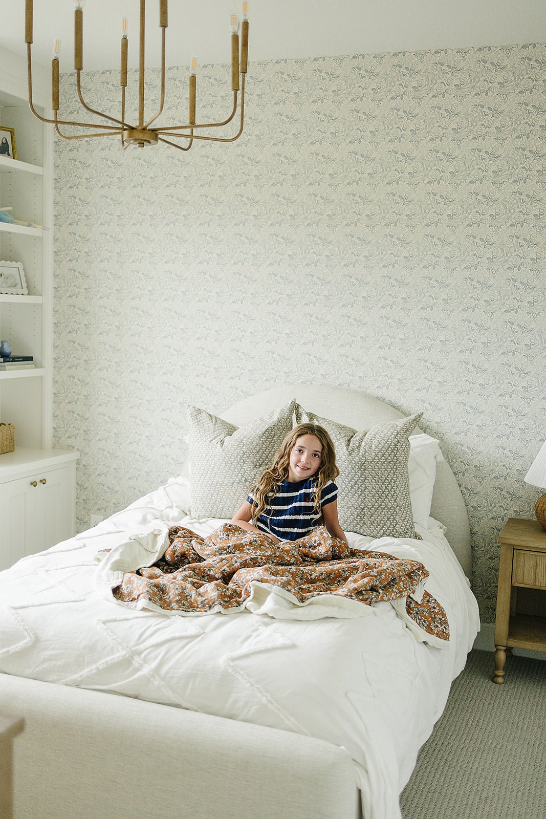 Mebie Baby Magnolia Floral Twin Muslin Quilt - 
