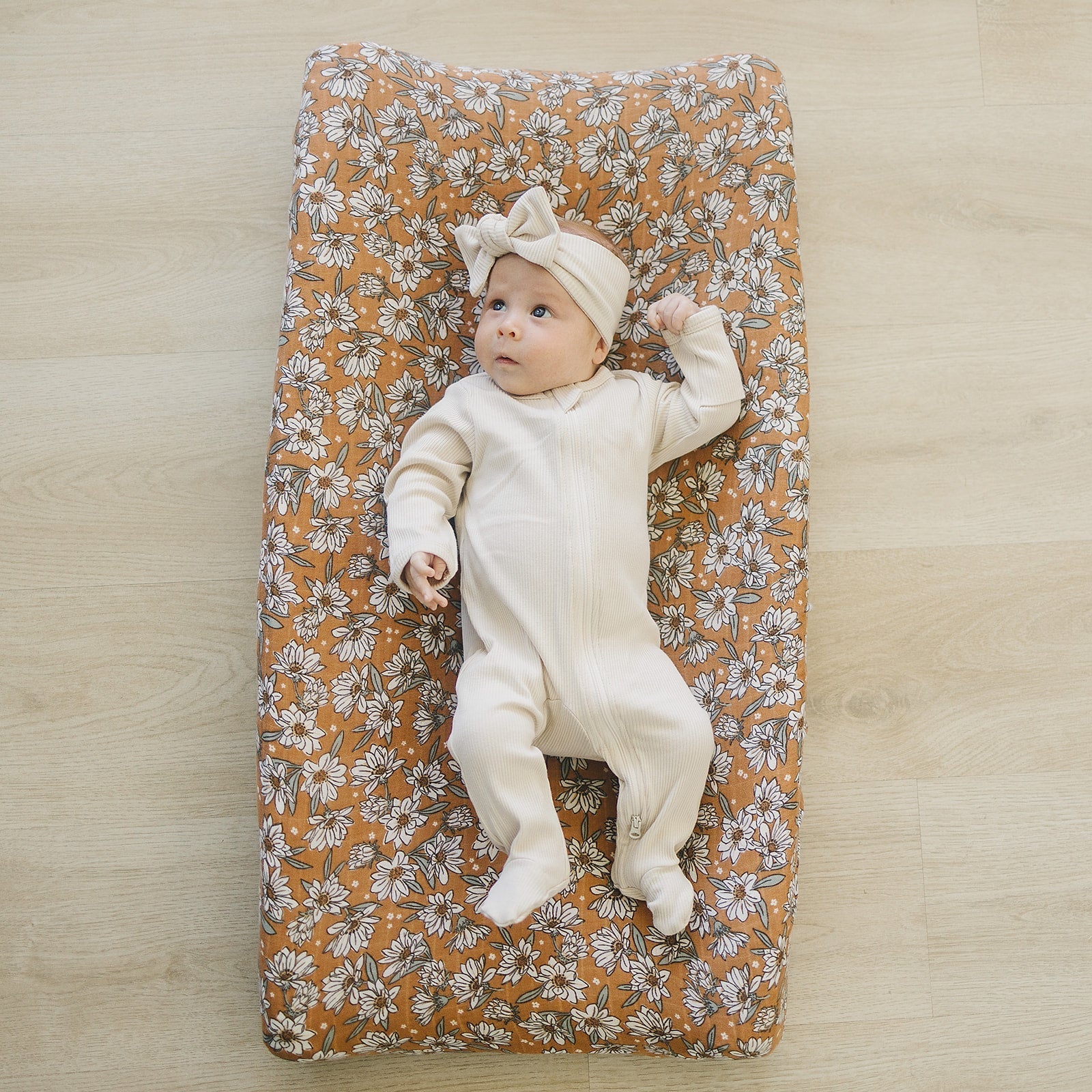Mebie Baby Magnolia Muslin Changing Pad Cover - 